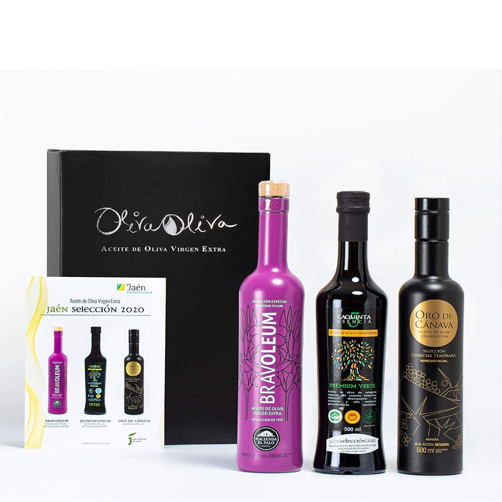 3 Best Extra Virgin Olive Oils from Jaen (Spain) 2020 - Oro de Cnava | Bravoleum | Quintaesencia