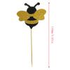 E-outstanding Honeybee Cupcake Topper 30PCS Glitter Glitter Bumble Bee Cupcake Toppers for Birthday Party Baby Shower Wedding Cake Food Decoration Supplies view 2