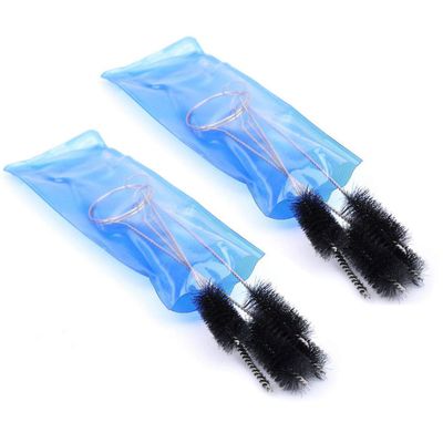 2 Sets of 10pcs Stainless Steel Mini Cleaning Brush Set Kit Nylon Tattoo Cleaning Brushes for Tattoo Tube Nozzle Tip Paint Spray Gun