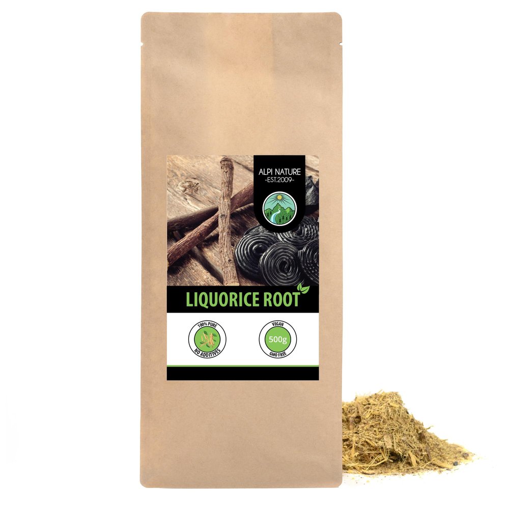 Alpi Nature Licorice Root Tea 500g 1.1 lb, Dried and Cut Liquorice Root, Licorice Loose Tea