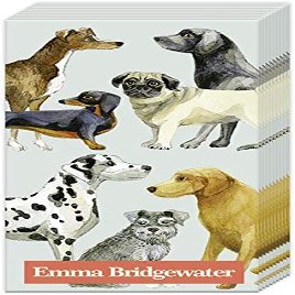 2 Packs of Emma Bridgewater Paper Pocket Handbag Tissues - Dogs Light Blue