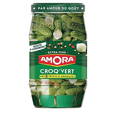 Amora - Croq'Vert Pickles Extra Fine 205G - Lot of 4 - Price Per Lot - Fast Delivery