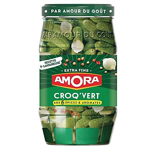 Amora - Croq'Vert Pickles Extra Fine 205G - Lot of 4 - Price Per Lot - Fast Delivery