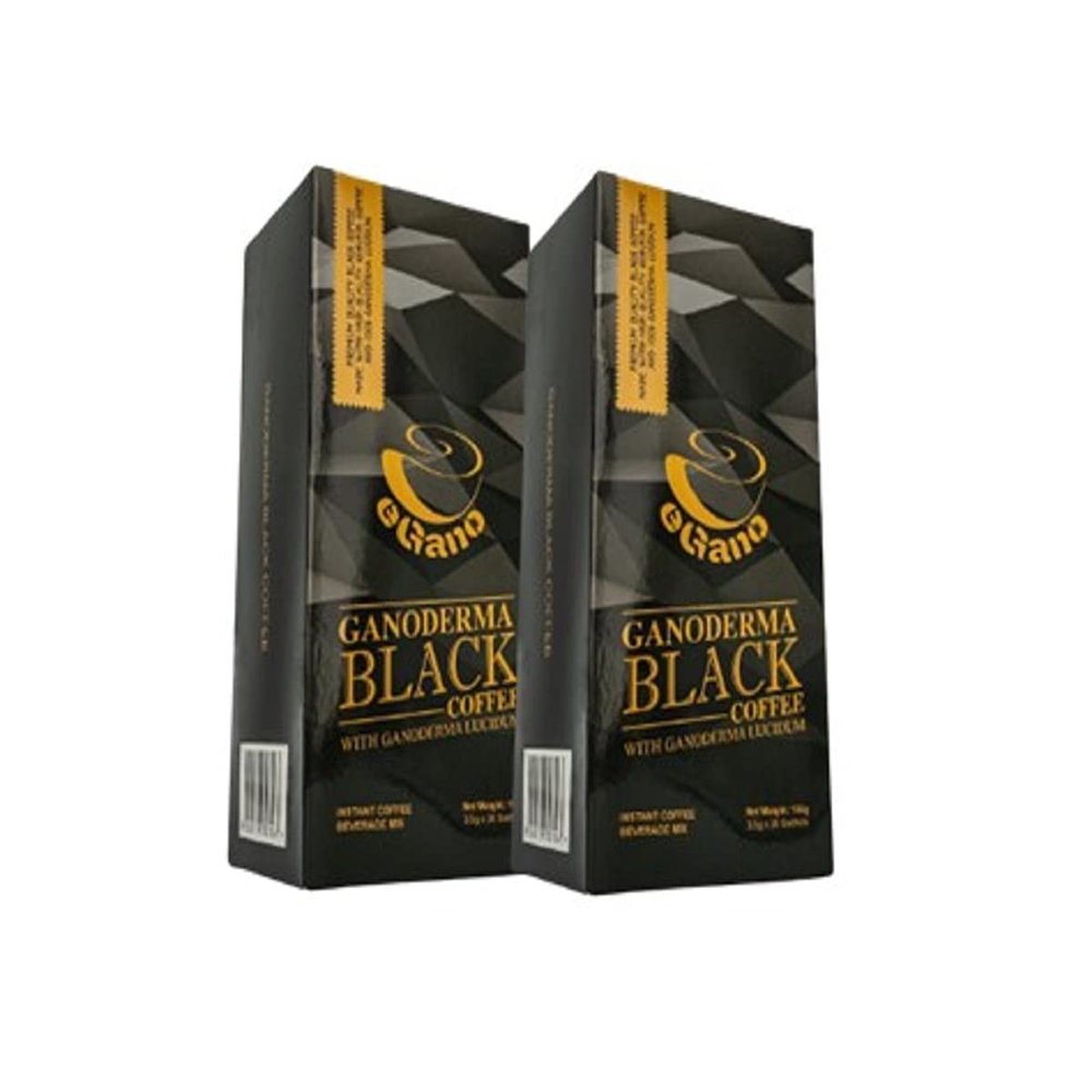 2 Boxes eGano Premium Ganoderma Black Coffee Instant Coffee with Ganoderma Lucidum Extract (30 Sachets x 3.5g / Box)