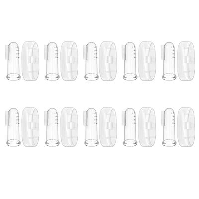 NUOBESTY Baby Toothbrush Brush Set 10pcs Toddler Finger Toothbrushes Oral Massager for Baby Newborn Teething Brush