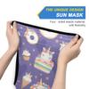 AJINGA Face Coverings Bandana Ear Loops StylishUnicorn Dessert Magic Cupcakes Sweets Waffle Cone Women Neck Gaiters for Dust Wind Motorcycle Men view 3