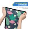 AJINGA Face Coverings Bandana Ear Loops StylishPink Flamingo Green Leave White Flower Women Neck Gaiters for Dust Wind Motorcycle Men view 3