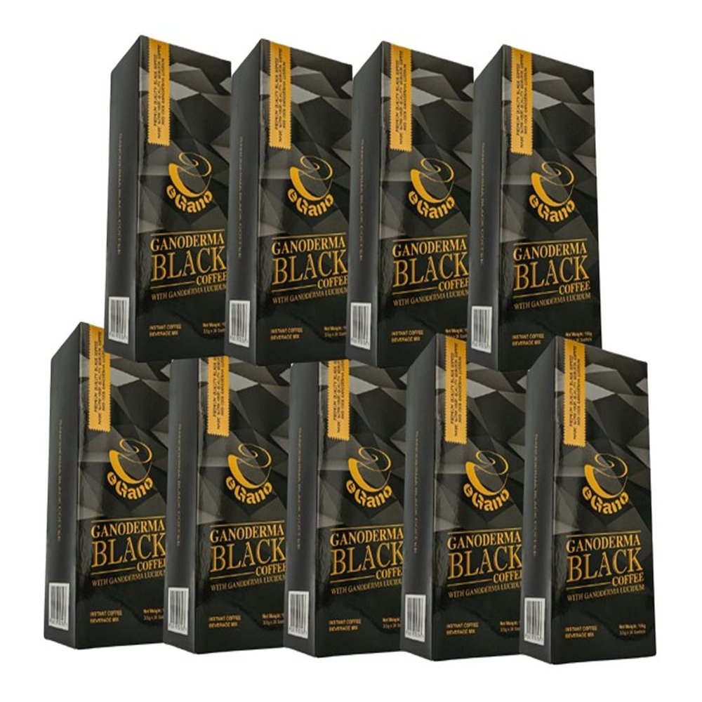 9 Boxes eGano Premium Ganoderma Black Coffee Instant Coffee with Ganoderma Lucidum Extract (3.5g x 30 Sachets / Box)