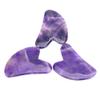 1pc Amethyst Jade Face Neck Back Guasha Board Natural Purple Stone Traditional Scraper view 4