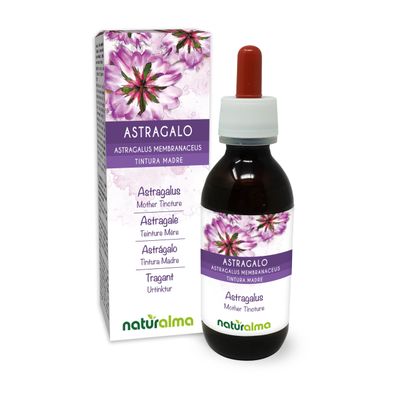 Astragalus (Astragalus membranaceus) Roots Alcohol-Free Mother Tincture Naturalma - Liquid in Drops 120 ml - Food Supplement - Vegan