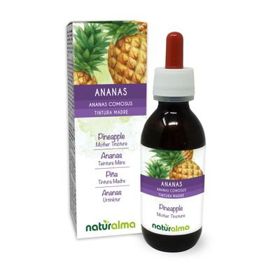 Pineapple (Ananas comosus or Ananas sativus) Fruit Stems Alcohol-Free Mother Tincture Naturalma - Liquid Extract Drops 120 ml - Food Supplement - Vegan