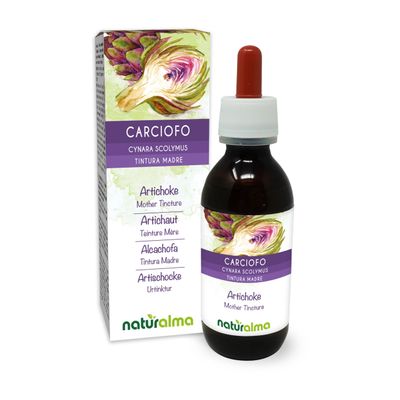 Artichoke (Cynara scolymus) Leaves Alcohol-Free Mother Tincture Naturalma - Liquid Extract Drops 120 ml - Food Supplement - Vegan