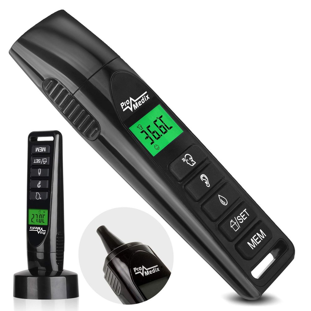 Promedix PR-638 Thermometer Non-Contact Digital Infrared LCD Display C / F Ear and Forehead Temperature