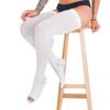 Anti Embolism Compression Stockings, Thigh High Unisex Ted Hose Socks 15-20 mmHg Moderate Level, White, M (1 Pair) view 2