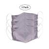 LOFBAZ Cotton Cloth Face Coverings Reusable Washable with Filter Pockets (Lavender - Pack of 3, Adult S) view 2