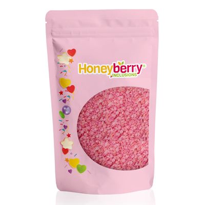 Pink Popping Candy 500g - Cocoa Butter Coated Unflavoured Natural Pink Coloured Popping Candy for Baking Cake Decoration
