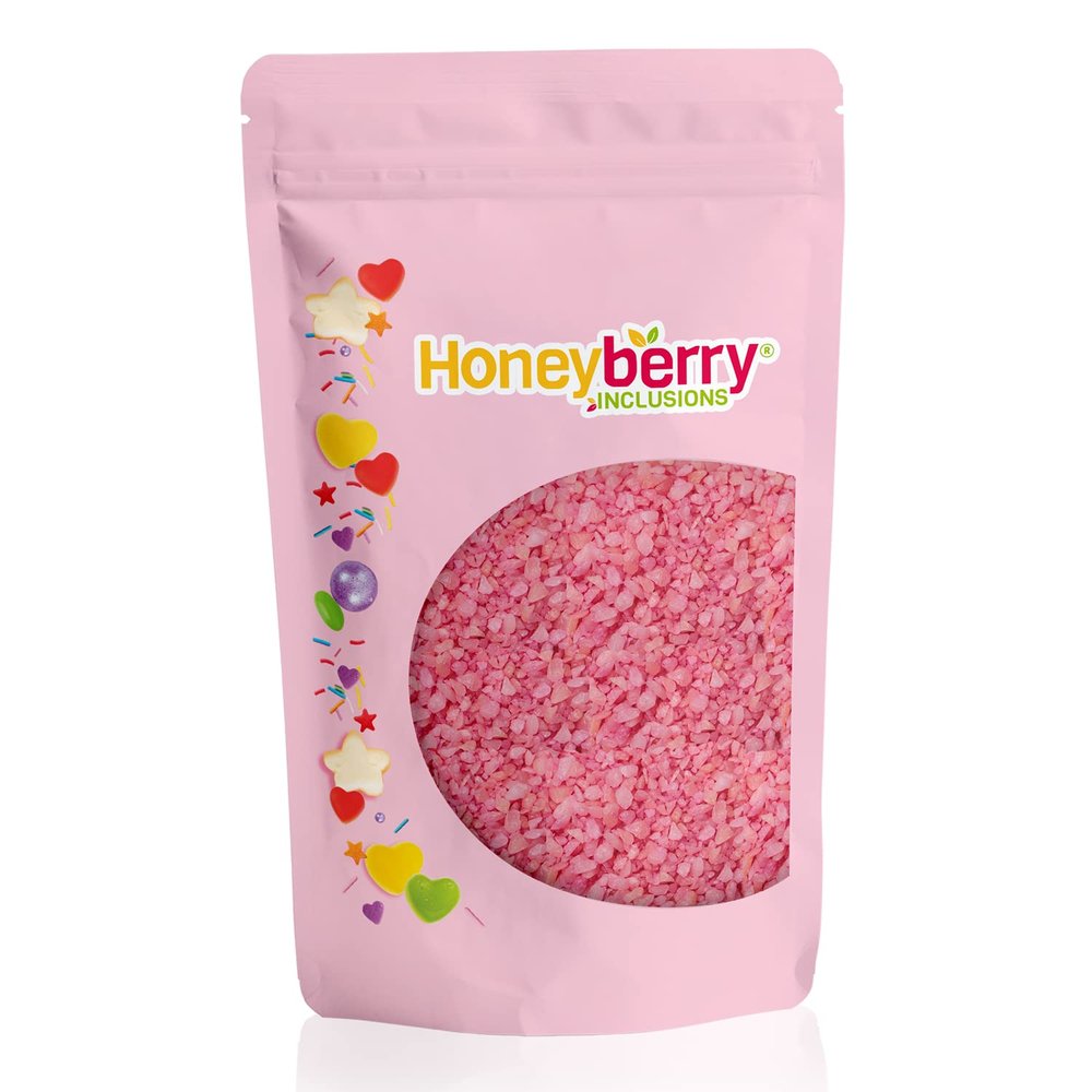 Pink Popping Candy 500g - Cocoa Butter Coated Unflavoured Natural Pink Coloured Popping Candy for Baking Cake Decoration