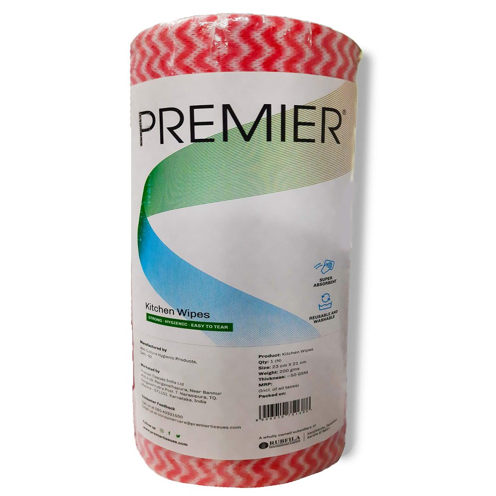 Premier Kitchen Reusable Super Absorbent Cleaning Wipes Towel Roll