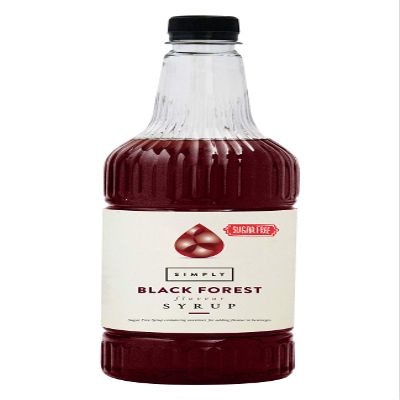 Simply Sugar Free Black Forest Syrup, Low Calorie, Vegan & Nut Free Flavoured Syrup for Coffee, Cocktails & Baking (1 Litre)