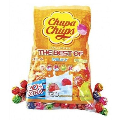Chupa Chups The Best of 120 Assorted Flavour Lollipops, 1.440 kg