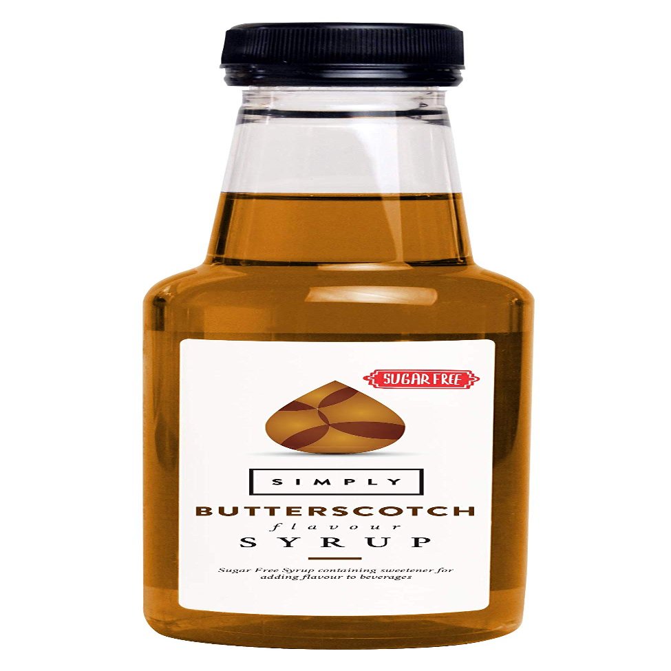 Simply Sugar Free Butterscotch Syrup, Low Calorie, Vegan & Nut Free Flavoured Syrup for Coffee, Cocktails & Baking (250ml)