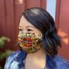Anuschka Silk Face Masks - Comfortable Double-Layered Pleated Design - Reusable, Breathable & Adjustable - Caribbean Garden view 2