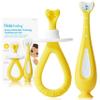 Frida Baby Grow-with-Me Toothbrush Set, 1 Baby + 1 Toddler Toothbrush, 6-24 Months, Easy-Grip Handle, Triple Angle Silicone Bristles view 1