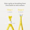 Frida Baby Grow-with-Me Toothbrush Set, 1 Baby + 1 Toddler Toothbrush, 6-24 Months, Easy-Grip Handle, Triple Angle Silicone Bristles view 2