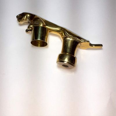 1 Solid Brass Jaguar Head Handle Wooden Walking Stick Handmade Wooden Cane