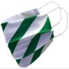 Emerald Green & White Striped Football Face Mask view 1
