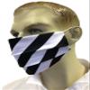Black & White Striped Football Face Mask view 2