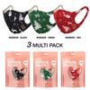 Basic Sense CHRISTMAS Copper Ion Infused Washable Reusable Face Coverings Masks Made In South Korea (Snow Reindeer 3 Pack) view 2