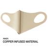Basic Sense CHRISTMAS Copper Ion Infused Washable Reusable Face Coverings Masks Made In South Korea (Snow Reindeer 3 Pack) view 4