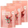 Basic Sense CHRISTMAS Copper Ion Infused Washable Reusable Face Coverings Masks Made In South Korea (Poinsettia 3 pack) view 1
