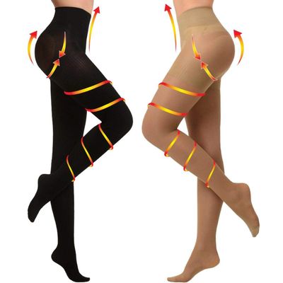 2 Pair Compression Pantyhose 20 30 mmHg