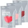 Basic Sense 3 Packs 100% Cotton Washable Reusable Skin Friendly Plain Face Coverings Masks (Pink 3 Pack) view 1
