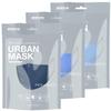 Basic Sense 3 Packs 100% Cotton Washable Reusable Skin Friendly Plain Face Coverings Masks (Blue 3 Pack) view 1