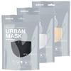 Basic Sense 3 Packs 100% Cotton Washable Reusable Skin Friendly Plain Face Coverings Masks (Black & White 3 Pack) view 1