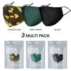 Basic Sense 3 Packs 100% Cotton Washable Reusable Skin Friendly Plain Face Coverings Masks (Camo 3 Pack) view 2
