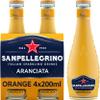 San Pellegrino Italian Sparkling Drinks Classic Taste Orange Glass 4x200ml view 1