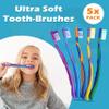 Kids Manual Toothbrushes, 5PK Gentle Extra Soft Bristles, Kids Toothbrushes, Soft Toothbrush for Kids Adults, Travel Essentials for Kids Ages 3+ Years | Mixed Colour view 4