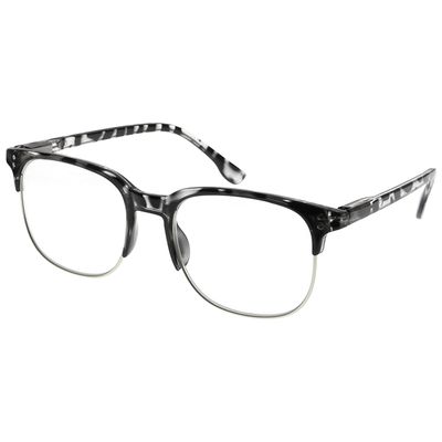 Eyekepper Reading Glasses Women Men Design Semi-rim Readers Eyeglasses - Transparent/Tortoise +3.00