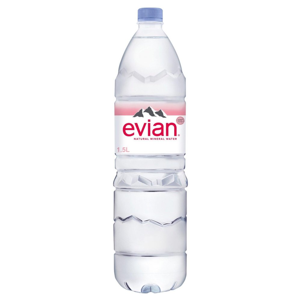 Evian Mineral water 6 PET bottles x 1.5 litres.