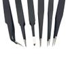 6 PCS Precision Tweezers Set, ESD Tweezers Set, Anti-Static Stainless Steel Tweezers, Non-Magnetic Curved Tweezers Set, Electronics Tweezers Kit for Jewelry, Craft, Electronics view 3