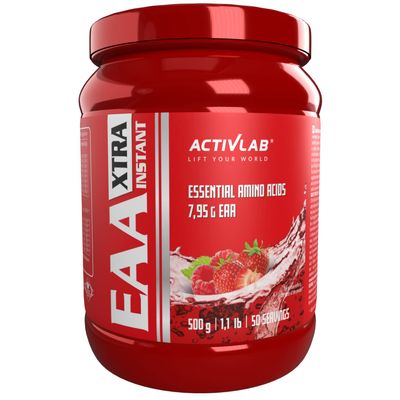 Activlab Eaa Xtra Instant 500g, Strawberry Raspberry Flavour | Essential Amino Acids with B Vitamins | Premium Workout Supplement for Enhanced Muscle Recovery and Performance, Ideal for Athletes