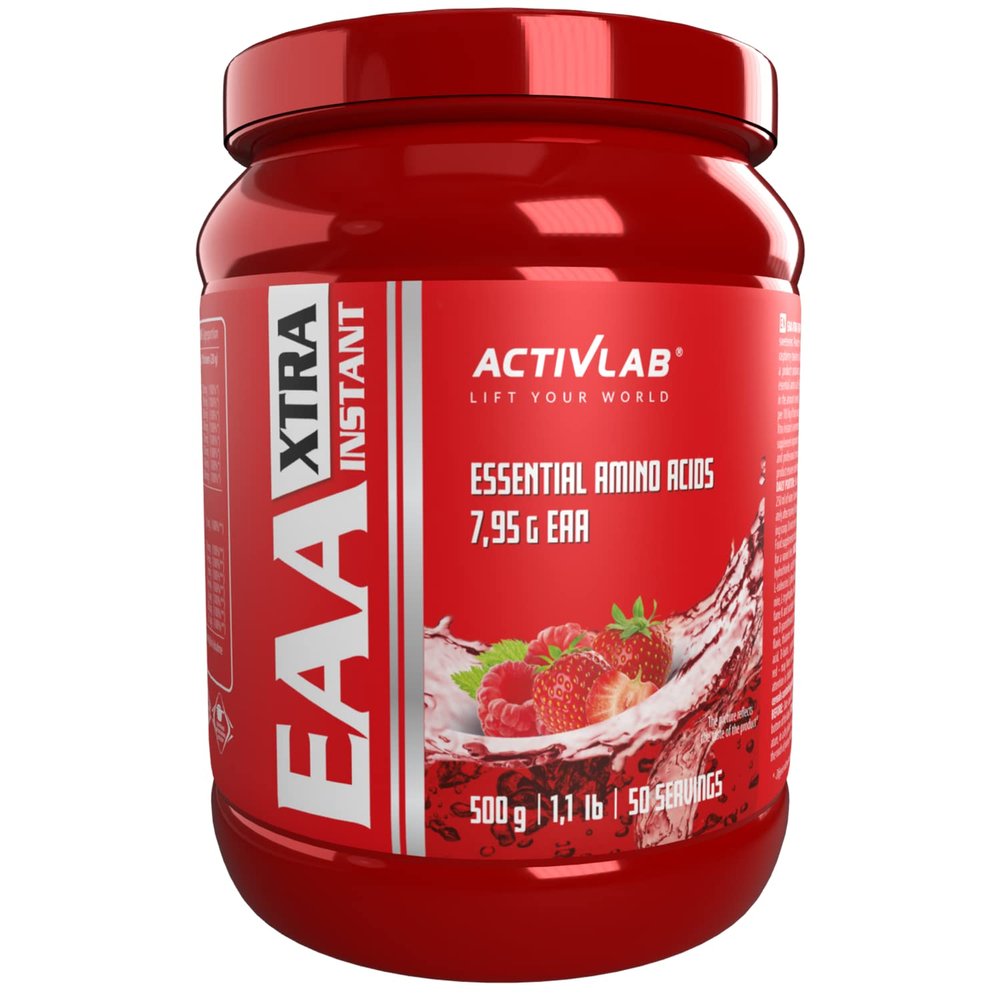 Activlab Eaa Xtra Instant 500g, Strawberry Raspberry Flavour | Essential Amino Acids with B Vitamins | Premium Workout Supplement for Enhanced Muscle Recovery and Performance, Ideal for Athletes