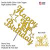39 Birthday Cake Topper Gold Glitter, Party Decoration Ideas, Premium Quality, Sturdy Doubled Sided Glitter, Acrylic Stick. Made in USA (39th) view 3
