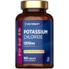 Potassium Supplement 1200mg | High Bioavailability | 180 Vegan Tablets | 624mg of Potassium & 564mg of Chloride | Suitable for Vegans & Vegetarians | by Horbaach view 1