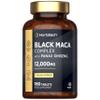 Black Maca Root 12,000mg (High Strength) | Complex with Black Maca, Panax Ginseng, Yellow Maca & Black Pepper | 180 Vegan Tablets | by Horbaach view 1
