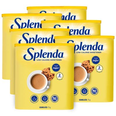 SPLENDA No Calorie Sweetener Granulated, 75g (Pack of 6)